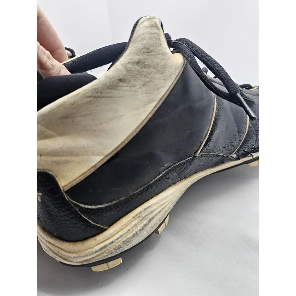 Vintage Air Jordan Jeter Molded Cleats Shoes Black & White 2005 Size 12‎